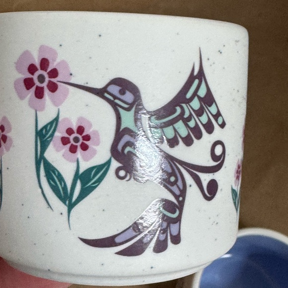 Native Northwest Set of Two 3oz Espresso Mugs - Hummingbird by Francis Dick - Picture 5 of 6